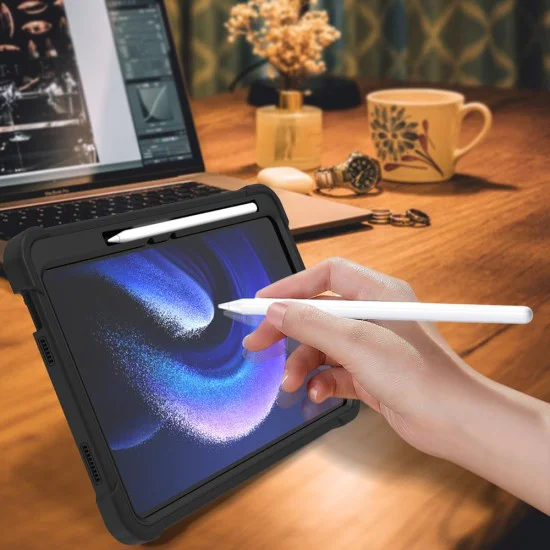 Калъф за Xiaomi Pad 6 / Pad 6 Pro + Протектор - Rugged TabShell - Черен