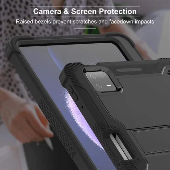 Калъф за Xiaomi Pad 6 / Pad 6 Pro + Протектор - Rugged TabShell - Черен
