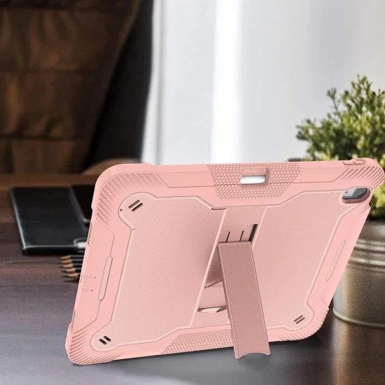 Калъф за iPad Air 13 (2024) + Протектор - Rugged TabShell - розово злато