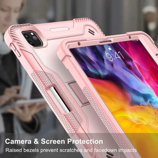 Калъф за iPad Pro 13 (2024) + калъф - здрав TabShell - розово злато