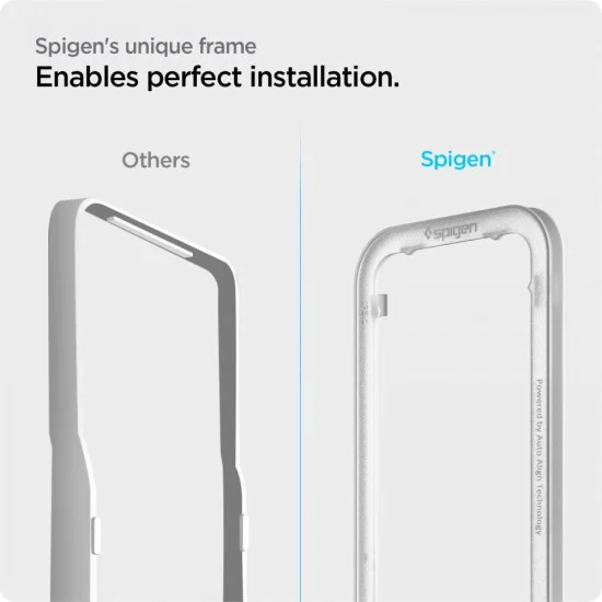 Протектор за iPhone 13 / iPhone 13 Pro / iPhone 14 - Spigen Glas.tR Align Master - Черен