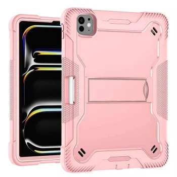 Калъф за iPad Pro 13 (2024) + калъф - здрав TabShell - розово злато