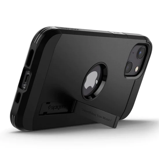 Калъф за iPhone 13 - Spigen - Tough Armor - черен