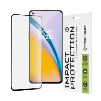 Протектор за OnePlus Nord CE 5G / Nord 2 5G / Nord 2T - 111D Full Cover / Full Glue Glass - черно