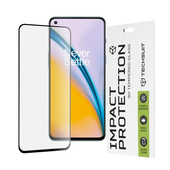 Протектор за OnePlus Nord CE 5G / Nord 2 5G / Nord 2T - 111D Full Cover / Full Glue Glass - черно