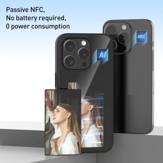 Калъф за iPhone 15 Pro - SmartScreen NFC - Черен