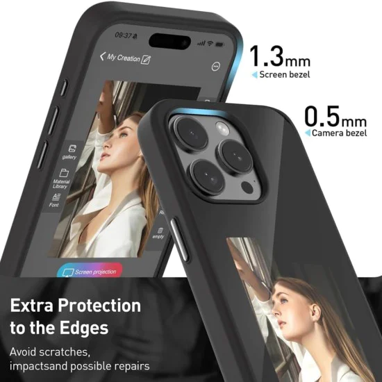 Калъф за iPhone 15 Pro - SmartScreen NFC - Черен