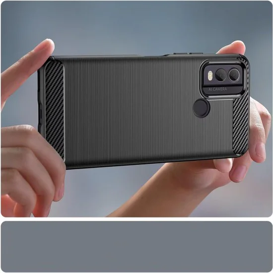 Калъф за Nokia C22 - Carbon Silicone - Blue
