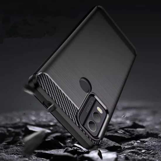 Калъф за Nokia C22 - Carbon Silicone - Blue