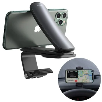 Baseus - Car Holder Big Mouth Pro (SUDZ-A01) - Clamp Grip for Dashboard - Черен