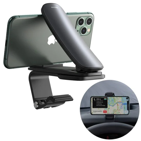 Baseus - Car Holder Big Mouth Pro (SUDZ-A01) - Clamp Grip for Dashboard - Черен