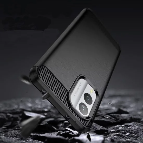 Калъф за Nokia X30 - Carbon Silicone - Черен