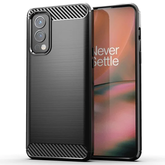Калъф за OnePlus Nord 2 5G - Carbon Silicone - Черен