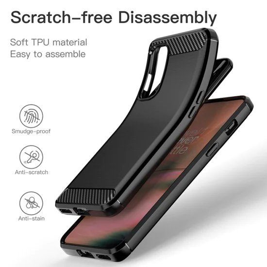 Калъф за OnePlus Nord 2 5G - Carbon Silicone - Черен