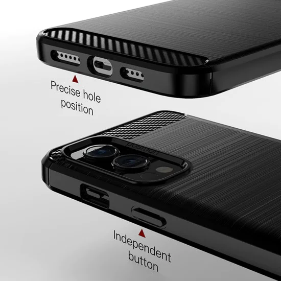 Калъф за OnePlus Nord 2 5G - Carbon Silicone - Черен