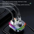 Зарядно за кола с FM модулатор, LED дисплей, 2xUSB, Type-C, 18W - Yesido (Y45) - черно