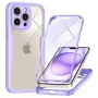 Калъф за iPhone 15 Pro Max + Протектор - ColorVerse 360 ​​Series - лилав