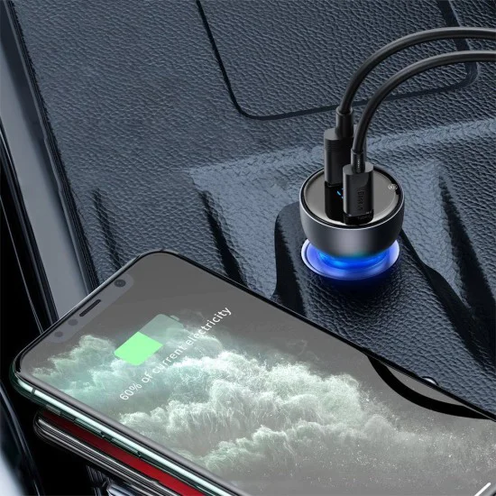 PD65W Автоматично зарядно устройство Type-C, USB QC4.0 - Baseus (CCKX-C0G) - Сиво