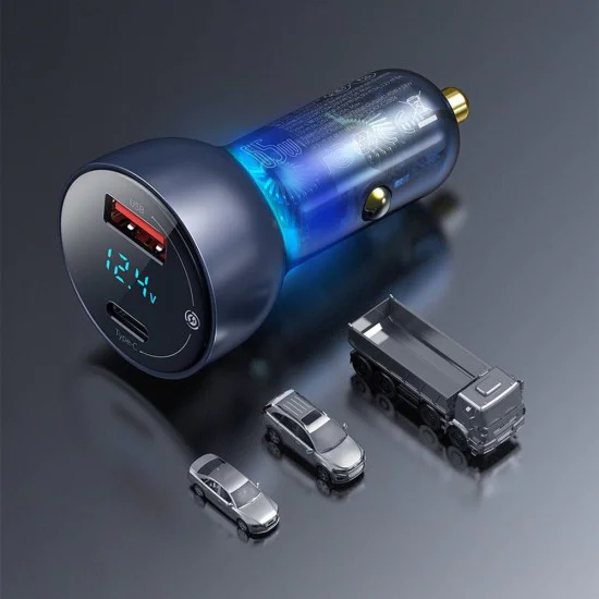 PD65W Автоматично зарядно устройство Type-C, USB QC4.0 - Baseus (CCKX-C0G) - Сиво