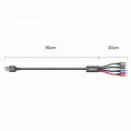 USB към Type-C кабел за данни 20 W, 1,2 m, 4 в 1 - Baseus Rapid (CA1T4-A01) - черен