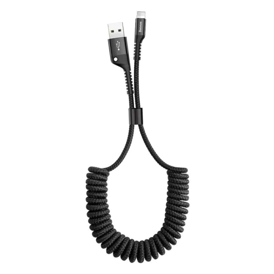 USB към Lightning Data Cable 2A, 1m - Baseus Fish Eye (CALSR-01) - черен