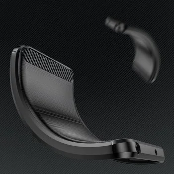 Калъф за iPhone SE 4 2025 - Carbon Silicone - Черен