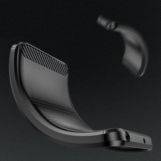Калъф за iPhone SE 4 2025 - Carbon Silicone - Черен