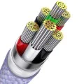 Кабел за данни 3в1, USB, 100W, 1.2m - Baseus Flash Series 2 (CASS030005) - лилав