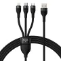 Кабел за данни 3в1, USB, 66W, 1.2m - Baseus Flash Series 2 (CASS040001) - черен