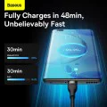 Кабел за данни 3в1, USB, 66W, 1.2m - Baseus Flash Series 2 (CASS040001) - черен