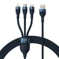 Кабел за данни 3в1, USB, 66W, 1.2m - Baseus Flash Series 2 (CASS040003) - син