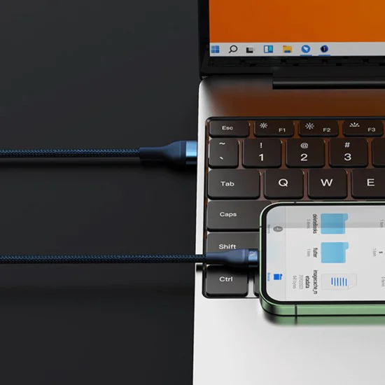 Кабел за данни 3в1, USB, 66W, 1.2m - Baseus Flash Series 2 (CASS040003) - син