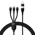 Кабел за данни с USB адаптер, Type-C, 100 W, 1,2 m - Baseus Flash Series 2 (CASS030101) - черен