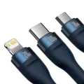 Кабел за данни с USB адаптер, Type-C, 100 W, 1,2 m - Baseus Flash Series 2 (CASS030103) - син