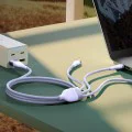 Кабел за данни с USB адаптер, Type-C, 100 W, 1,2 m - Baseus Flash Series 2 (CASS030105) - лилав