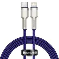 Кабел Type-C към Lightning, Fast Charging PD20W, 480Mbps, 2.4A, 1m - Baseus Cafule Series Metal (CATLJK-A05) - лилав