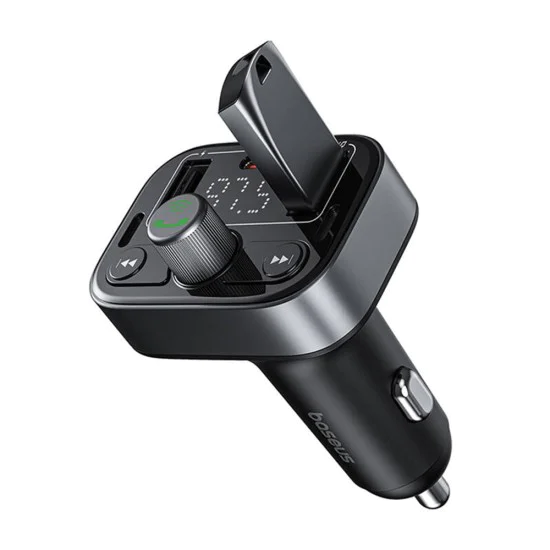 Автомобилен модем 2x USB, Type-C, Bluetooth 5.3 - Baseus S-09 Pro (C1076222200113113-00) - Черен