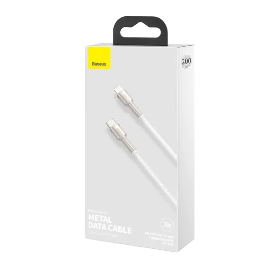 Кабел за данни Type-C към Lightning 20W, 2m - серия Baseus Cafule (CATLJK-B02) - черен