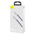 Type-C към Lightning кабел 20W, 2m - серия Baseus Cafule (CATLJK-B05) - лилав