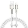 USB към Lightning кабел, 2.4A, 480Mbps, 1m - Baseus Cafule Series Metal (CALJK-A02) - Бял