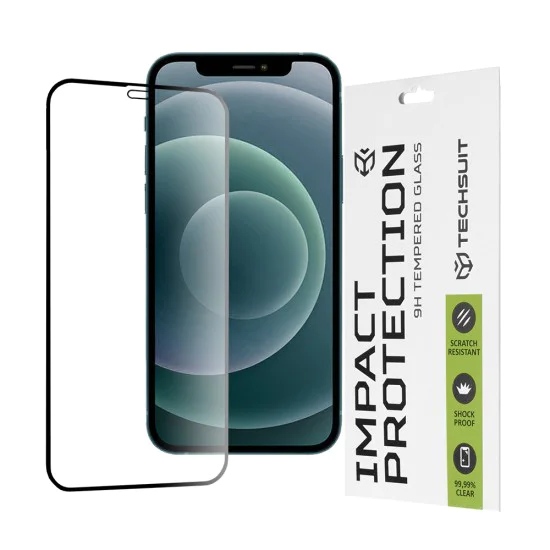 Протектор за iPhone 12 Pro Max - 111D Full Cover / Full Glue Glass - черен