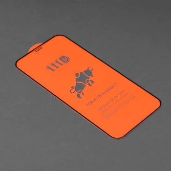 Протектор за iPhone 12 Pro Max - 111D Full Cover / Full Glue Glass - черен