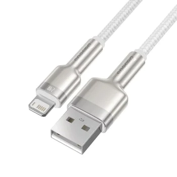 USB към Lightning Data Cable 2.4A, 2m - Baseus Coffees (CALJK-B02) - Бял
