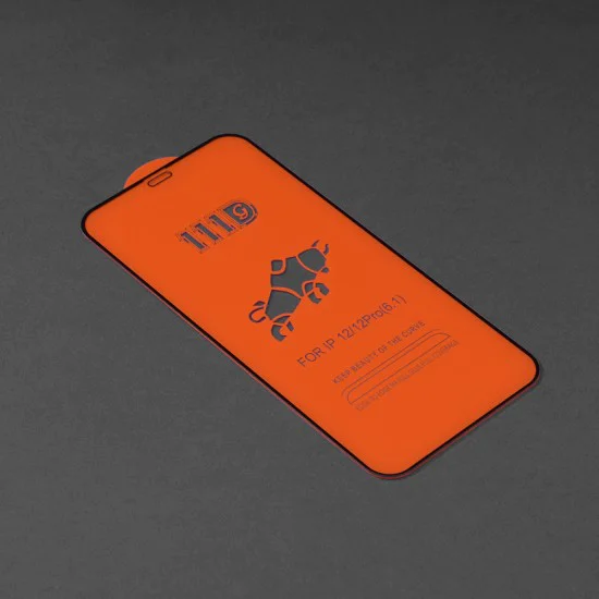 Протектор за iPhone 12 / iPhone 12 Pro - 111D Full Cover / Full Glue Glass - Черен