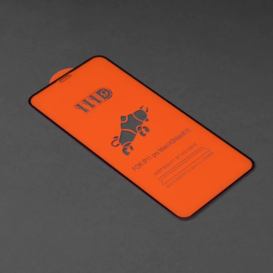 Протектор за iPhone XS Max / iPhone 11 Pro Max - 111D Full Cover / Full Glue Glass - Черен