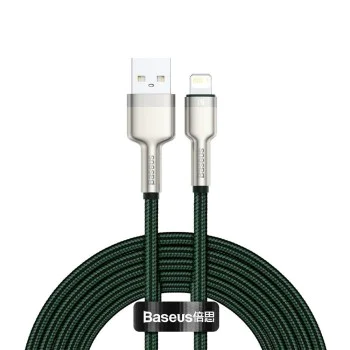 Кабел за данни USB към Lightning 2.4A, 2m - Baseus Coffees (CALJK-B06) - зелен