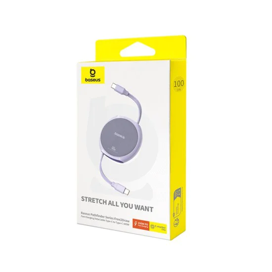Кабел Type-C към Type-C, 100W, 1m - Baseus Pathfinder (P10368400511-00) - Nebula Purple