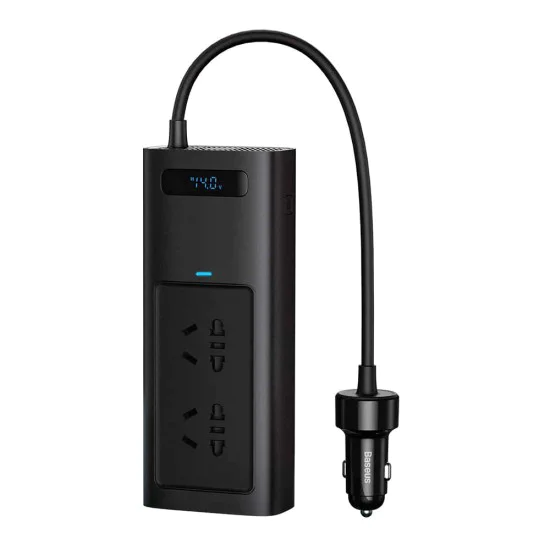 USB инвертор за кола, Type-C, CN/US/EU, 150W - Baseus (CGNB020101) - Черен