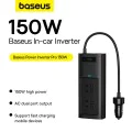 USB инвертор за кола, Type-C, CN/US/EU, 150W - Baseus (CGNB020101) - Черен