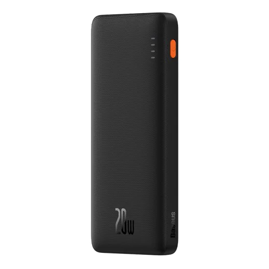 Външна USB батерия, Type-C, Micro-USB, 20W, 10000mAh + Type-C кабел - Baseus Airpow (PPQD090001) - Черен